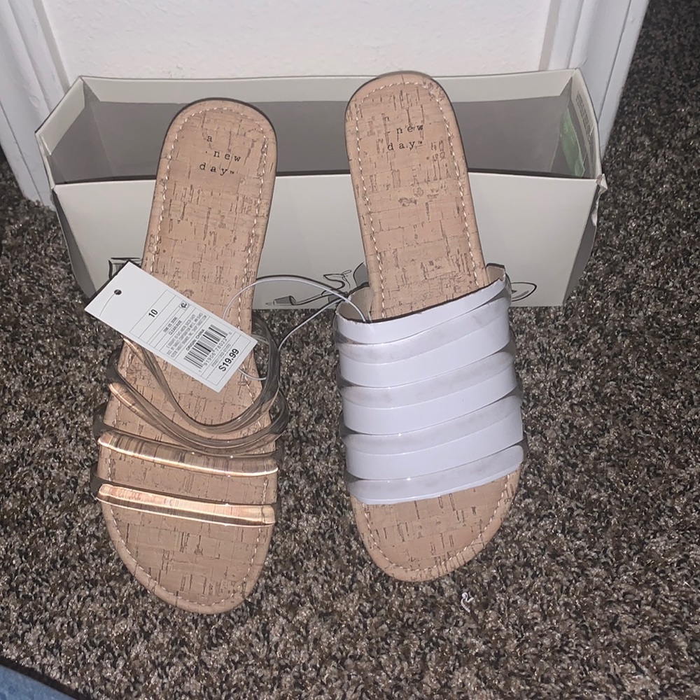 Clear strappy sandals